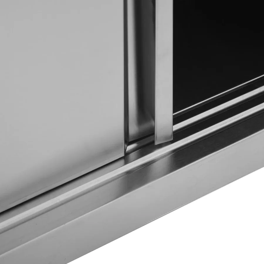 Armoire de cuisine avec portes coulissantes 90x40x50 cm Inox - 6