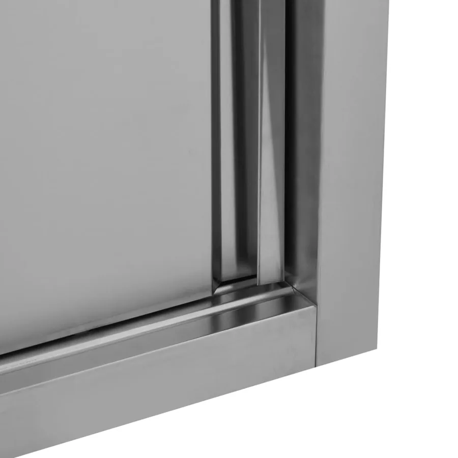 Armoire de cuisine avec portes coulissantes 90x40x50 cm Inox - 8