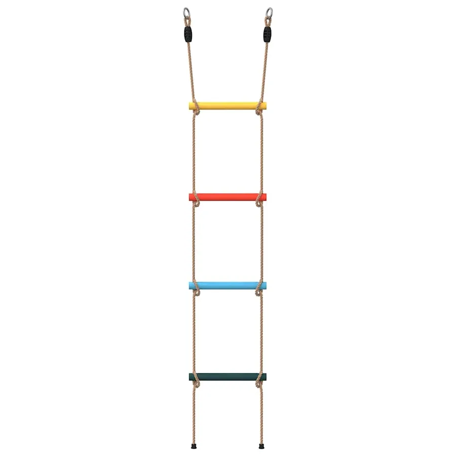 Échelle de corde pour enfants avec 4 échelons multicolore - 4