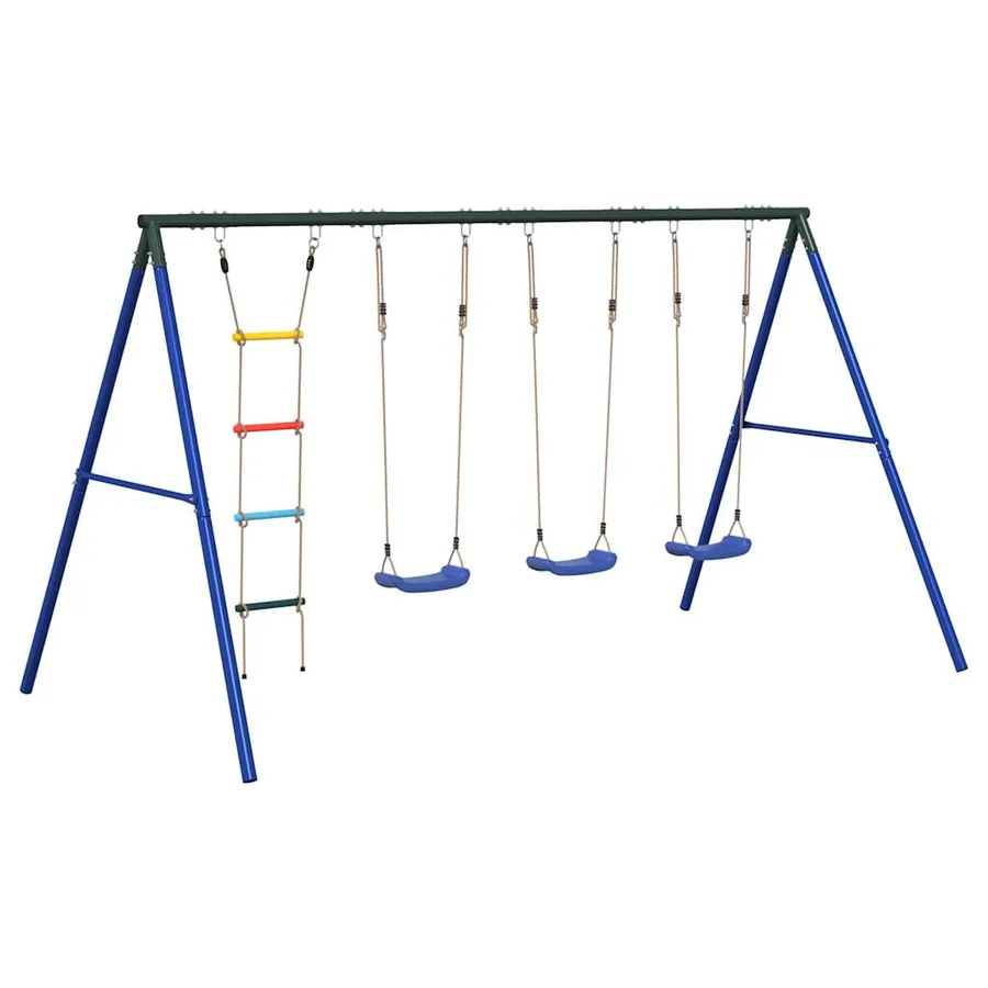Ensemble de balançoire d'extérieur avec balançoires et échelle - 2