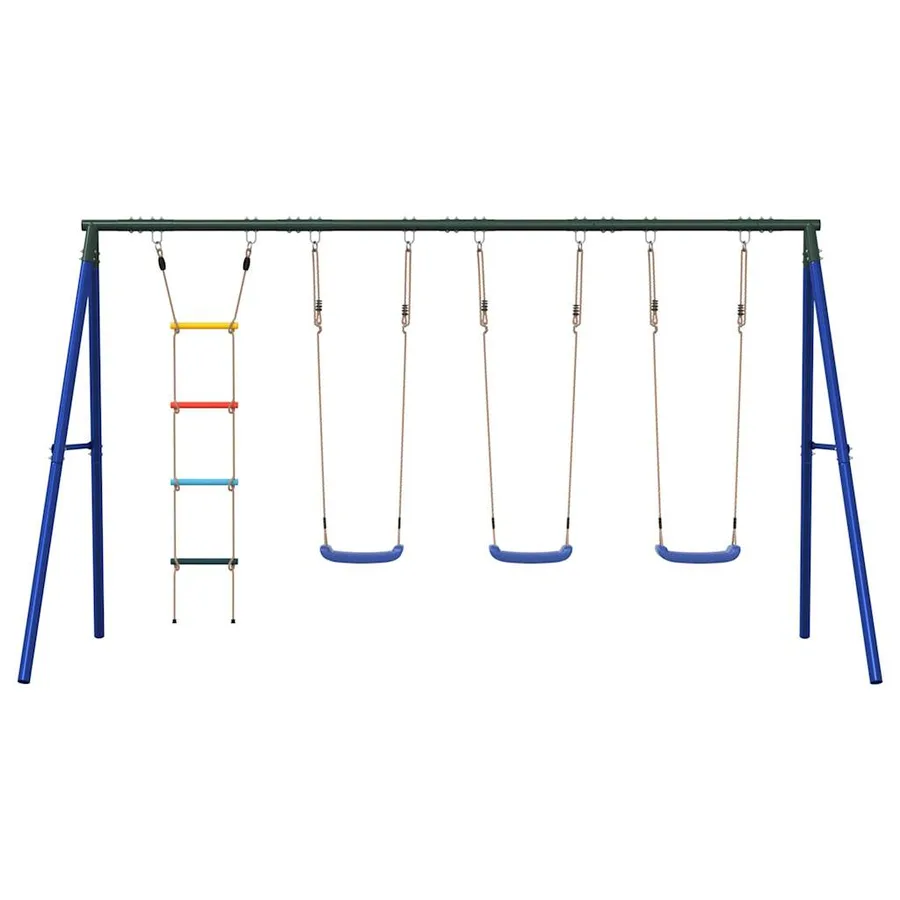 Ensemble de balançoire d'extérieur avec balançoires et échelle - 3