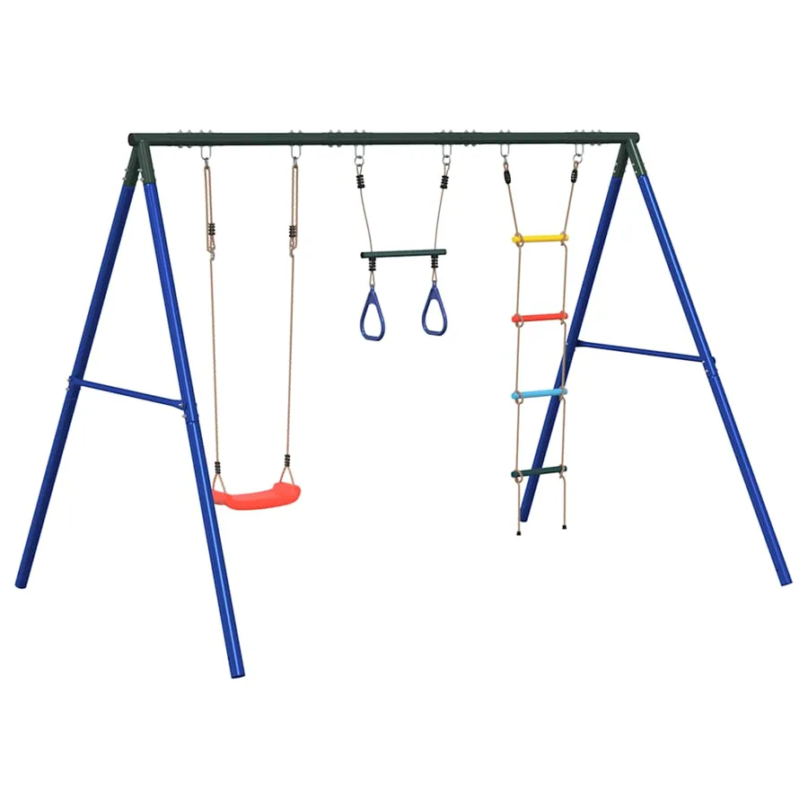Jeu de balançoire extérieur avec balançoire trapèze et échelle - 2