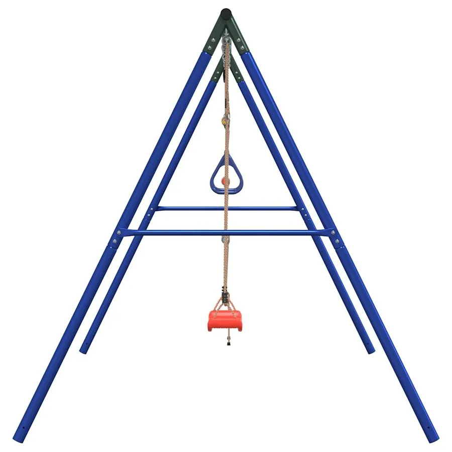 Jeu de balançoire extérieur avec balançoire trapèze et échelle - 4