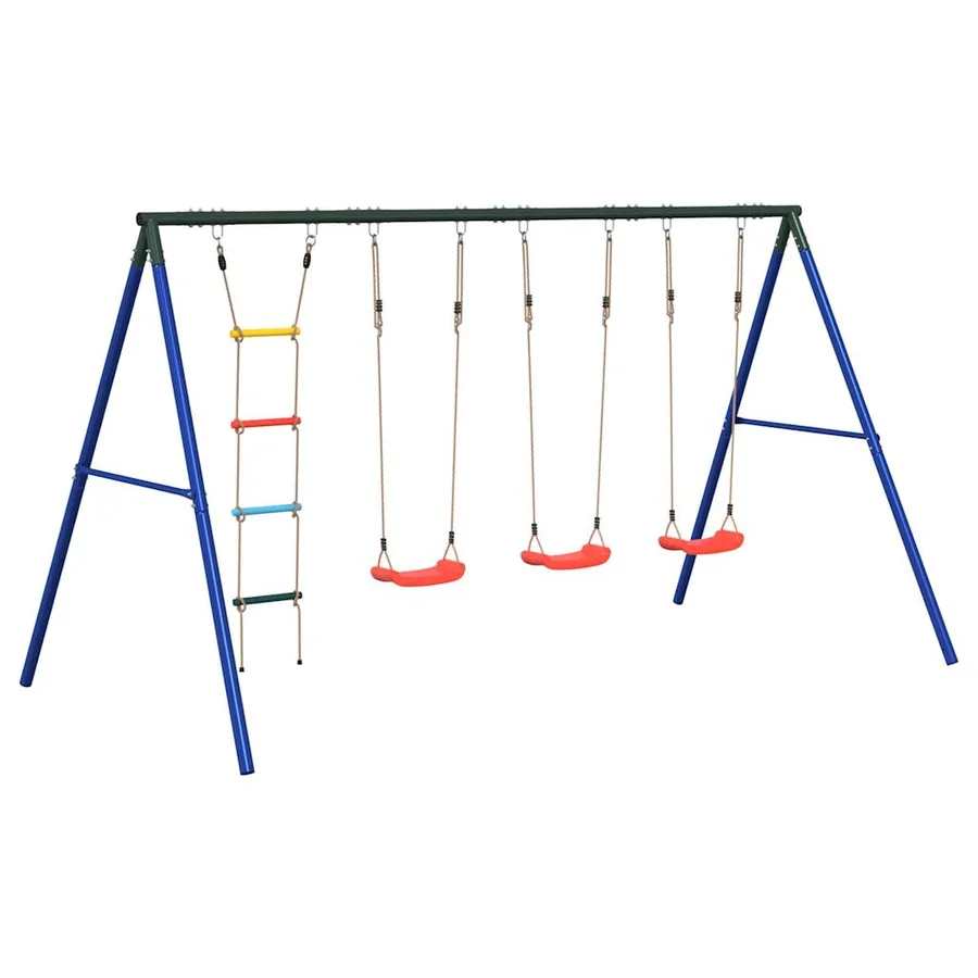 Ensemble de balançoire d'extérieur avec balançoires et échelle - 2