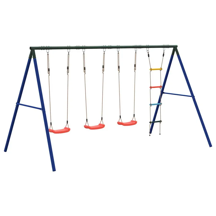 Ensemble de balançoire d'extérieur avec balançoires et échelle - 5