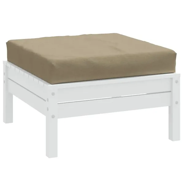 Coussin de palette taupe mélangé 60x60x9,5 cm tissu