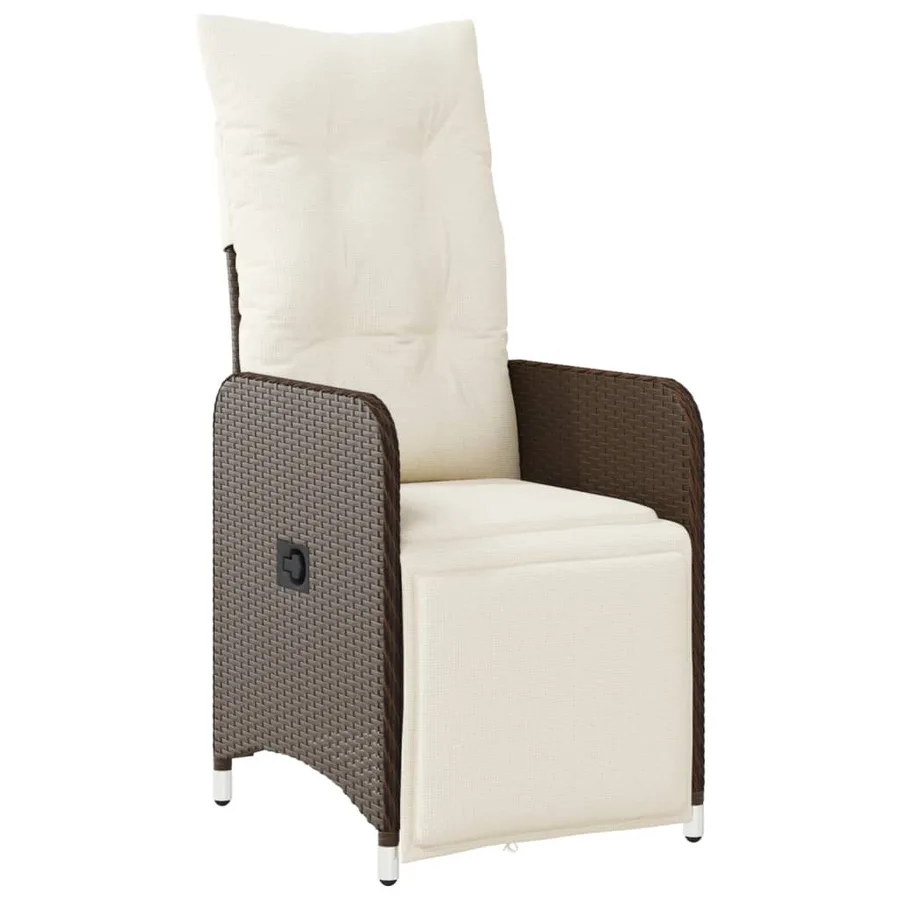 Chaises de jardin inclinables lot de 2 et table résine tressée - 4