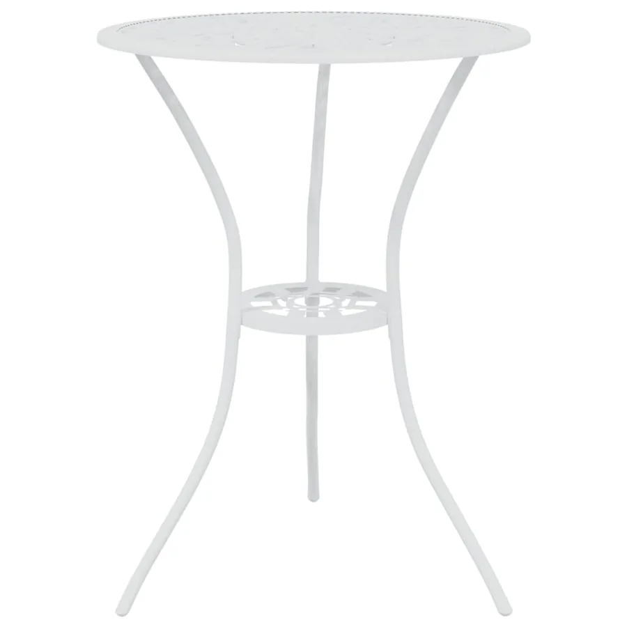 Ensemble de bistro 3 pcs Aluminium coulé Blanc - 3