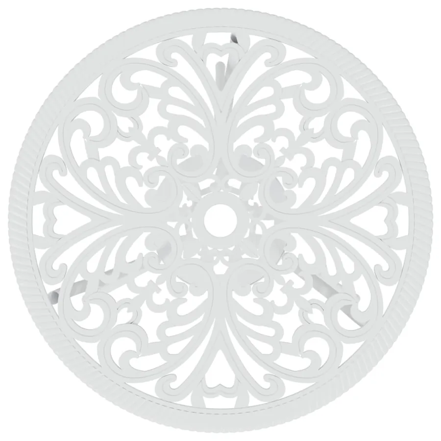 Ensemble de bistro 3 pcs Aluminium coulé Blanc - 5