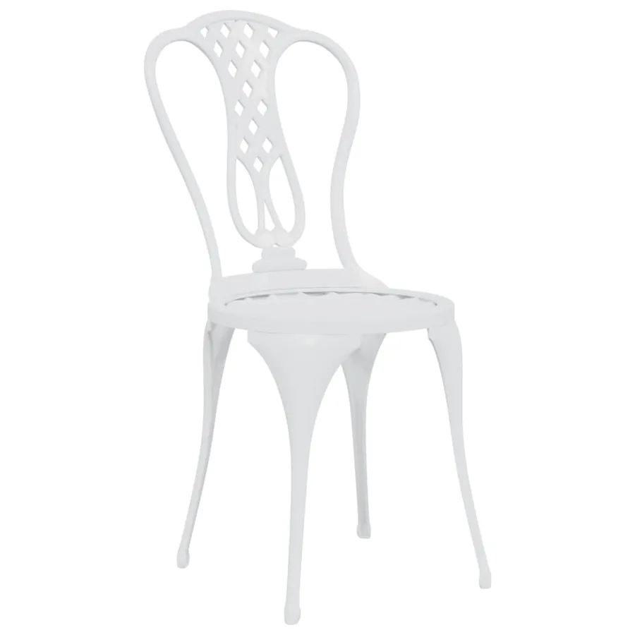 Ensemble de bistro 3 pcs Aluminium coulé Blanc - 6