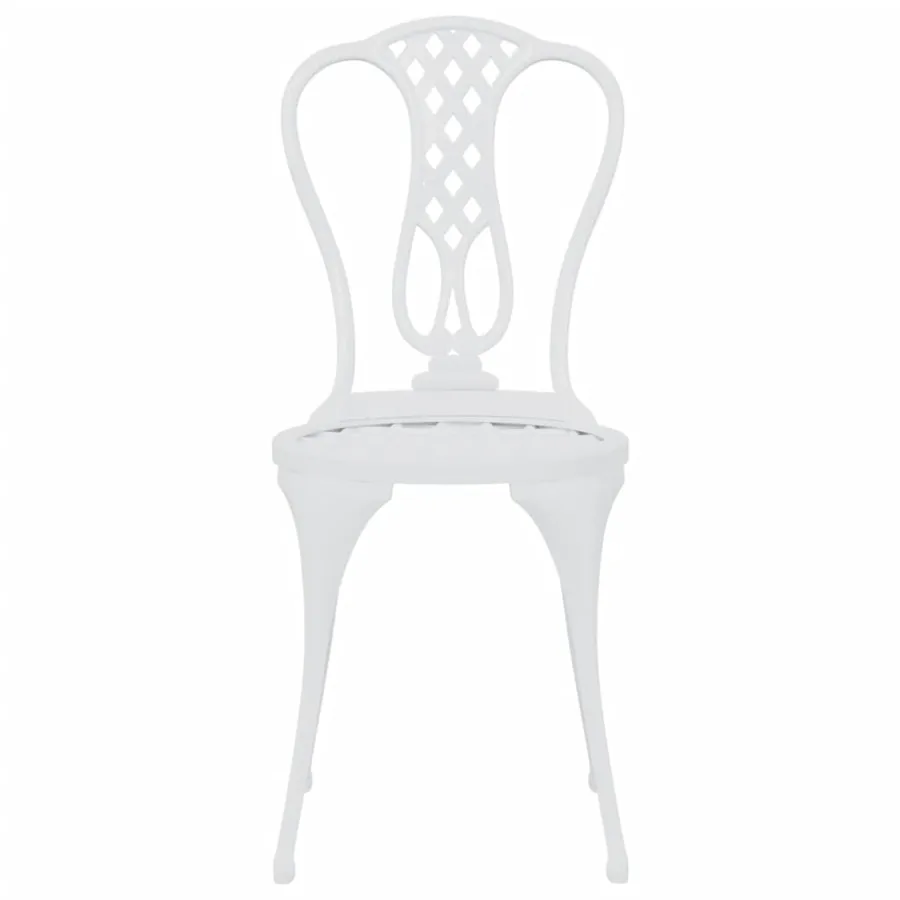 Ensemble de bistro 3 pcs Aluminium coulé Blanc - 7