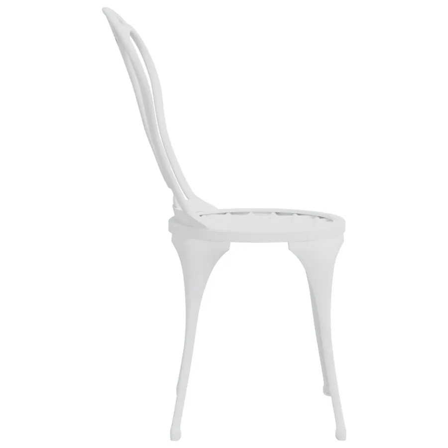 Ensemble de bistro 3 pcs Aluminium coulé Blanc - 8