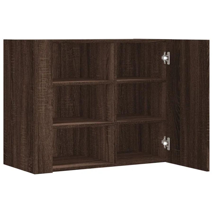 Armoire murale chêne marron 75x35x60 cm bois d'ingénierie - 7