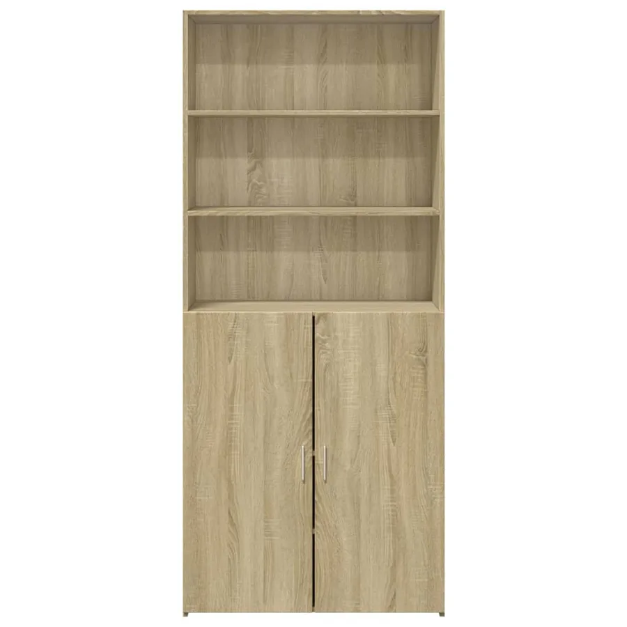 Buffet haut chêne sonoma 80x42,5x185 cm bois d'ingénierie - 3