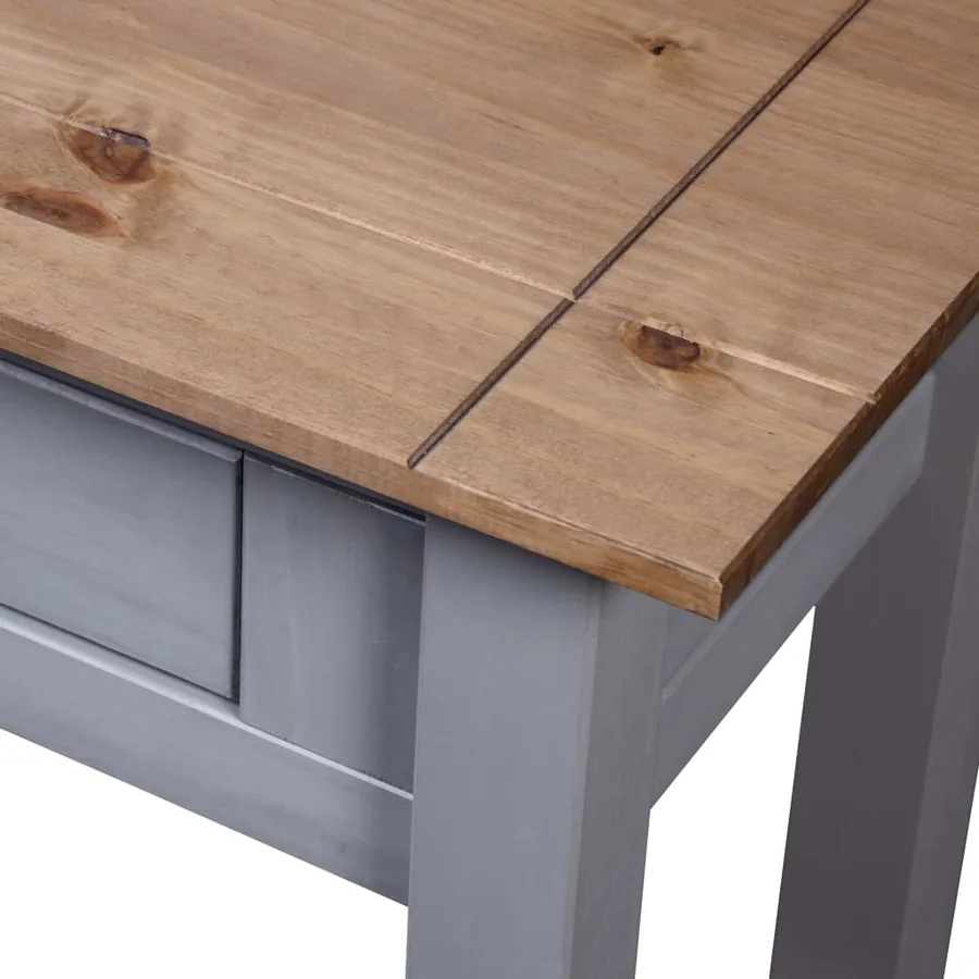 Table console Gris 110x40x72 cm Pin solide Gamme Panama - 7