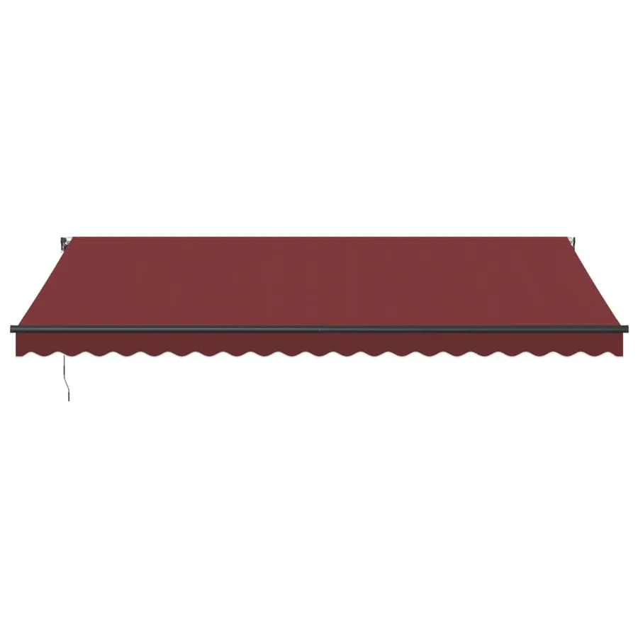 Auvent manuel rétractable avec LED bordeaux 500x350 cm - 4