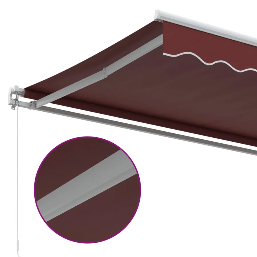 Auvent manuel rétractable bordeaux 500x350 cm - 6