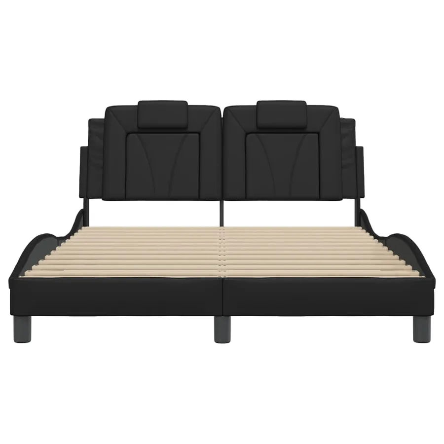 Cadre de lit Viana avec LED sans matelas noir 140x190 cm - 6