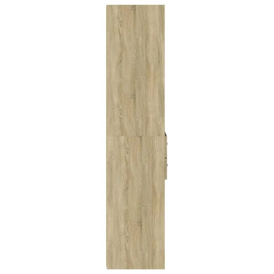 Buffet haut chêne sonoma 45x42,5x185 cm bois d'ingénierie - 5