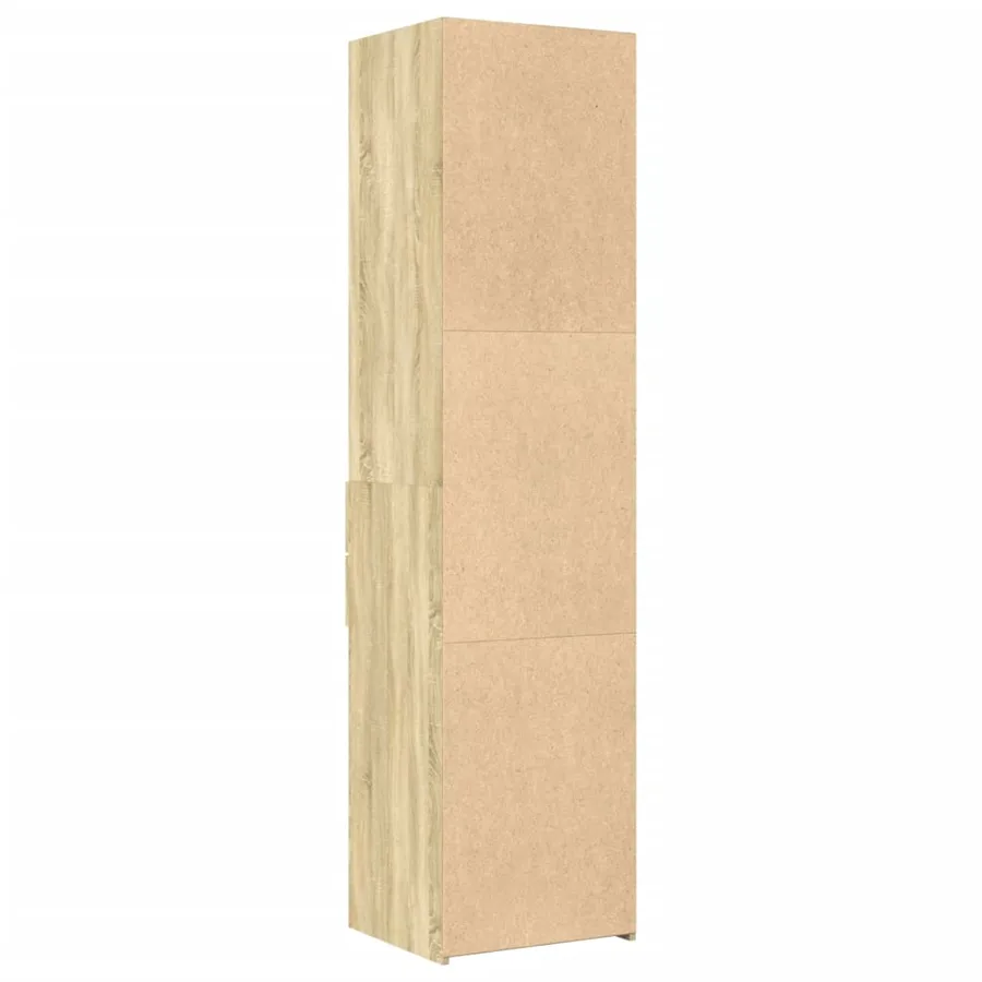 Buffet haut chêne sonoma 45x42,5x185 cm bois d'ingénierie - 6