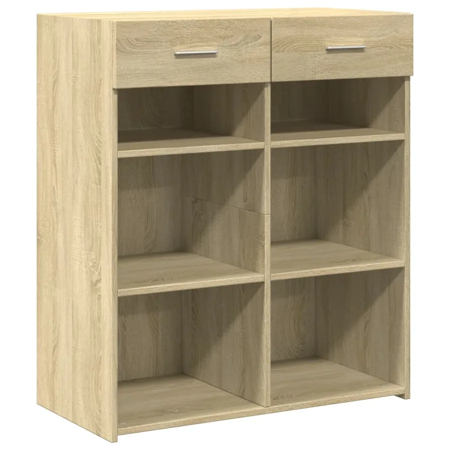 Buffet chêne sonoma 80x42,5x93 cm bois d'ingénierie - 2