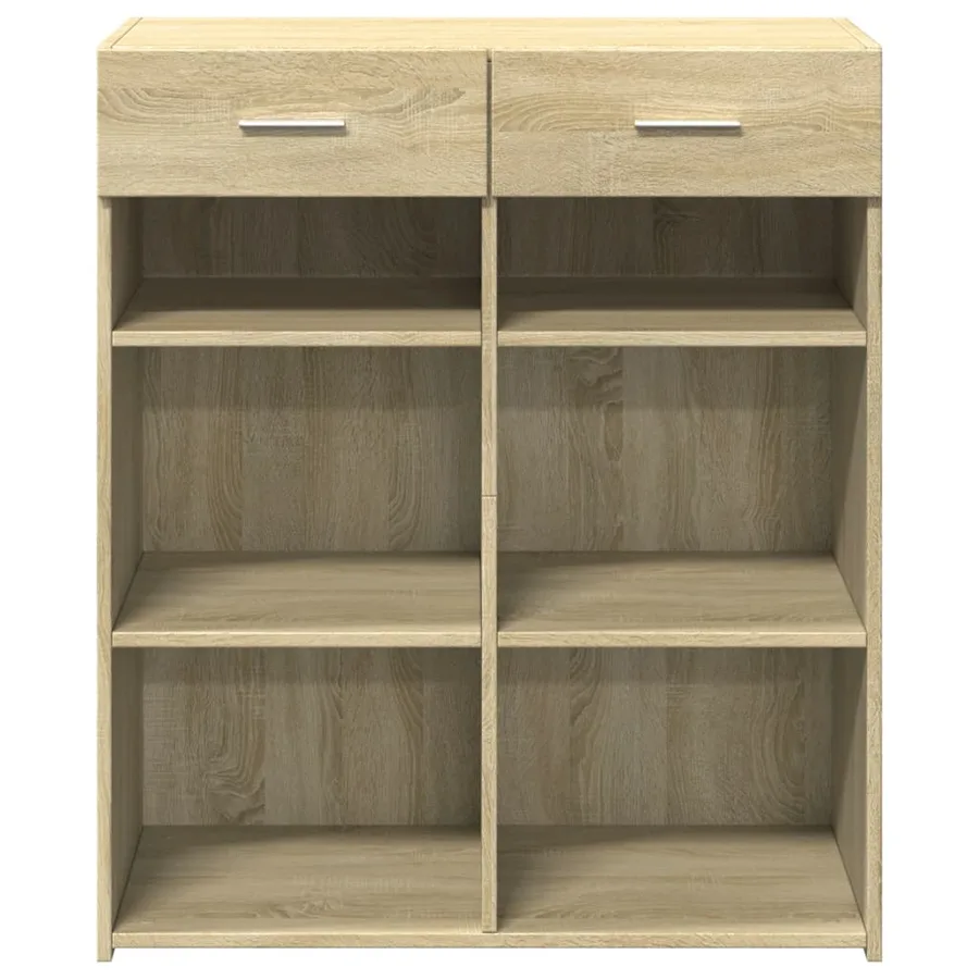 Buffet chêne sonoma 80x42,5x93 cm bois d'ingénierie - 4