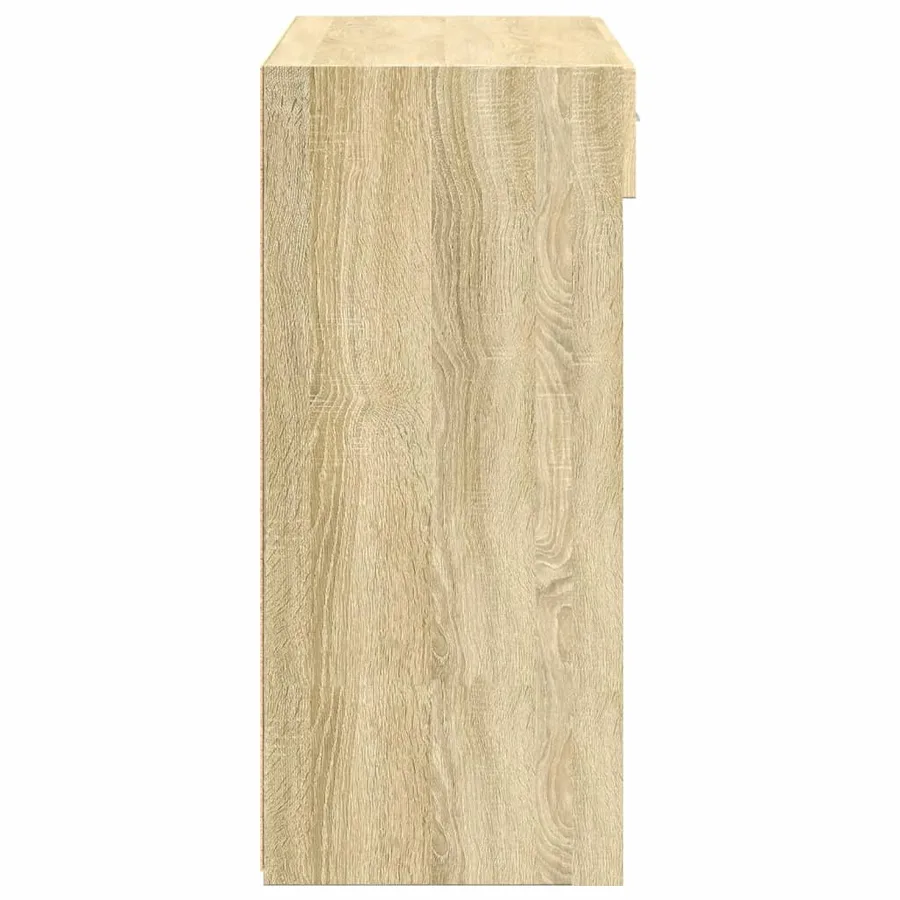 Buffet chêne sonoma 80x42,5x93 cm bois d'ingénierie - 5