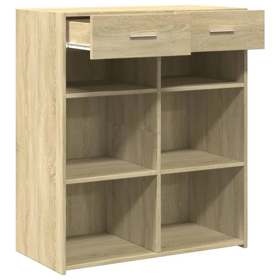 Buffet chêne sonoma 80x42,5x93 cm bois d'ingénierie - 7