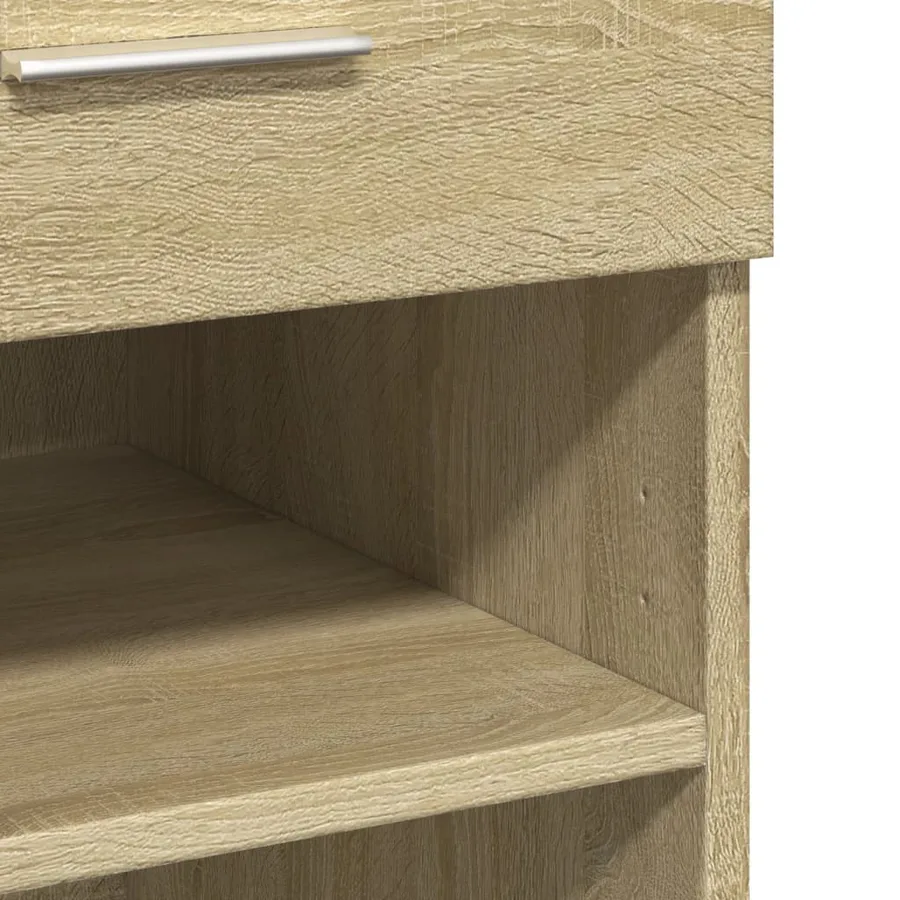 Buffet chêne sonoma 80x42,5x93 cm bois d'ingénierie - 8