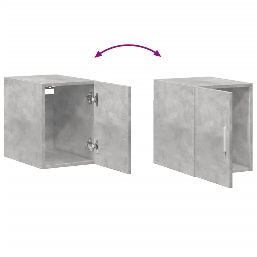 Armoire murale gris béton 30x42,5x40 cm bois d'ingénierie - 7