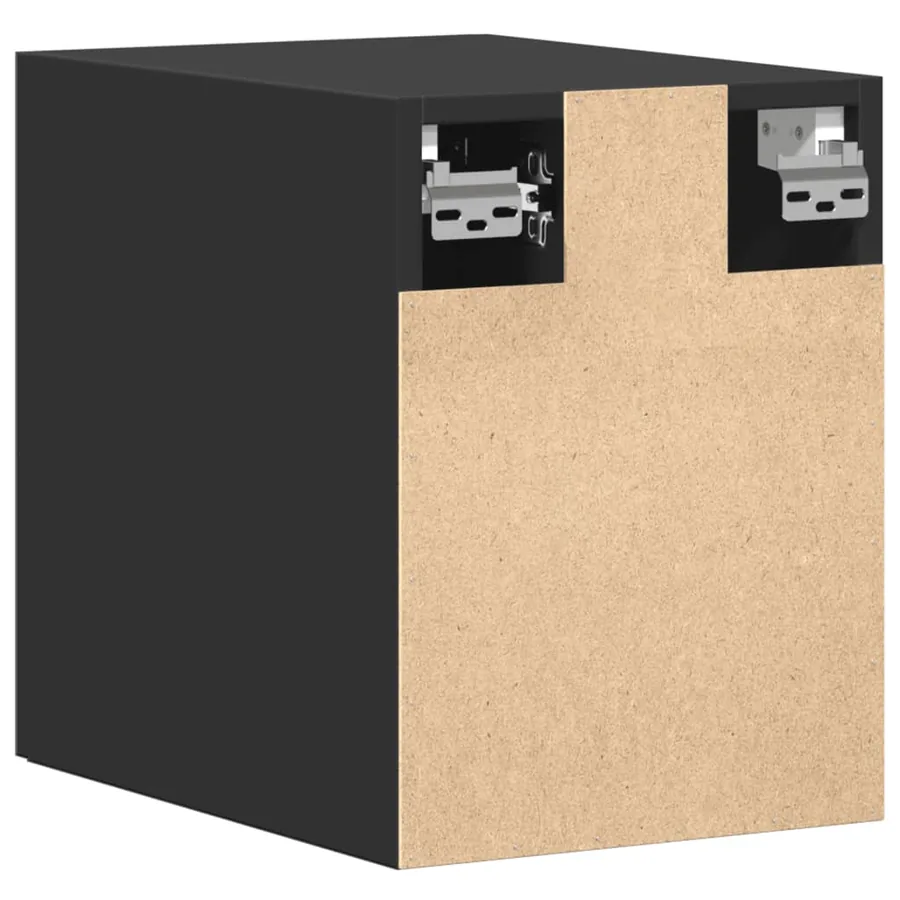 Armoire murale noir 30x42,5x40 cm bois d'ingénierie - 7