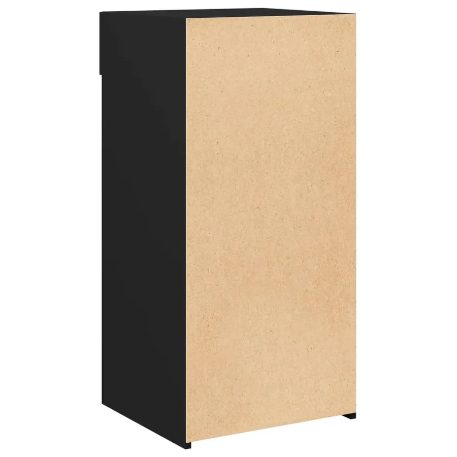 Buffet noir 45x42,5x93 cm bois d'ingénierie - 6