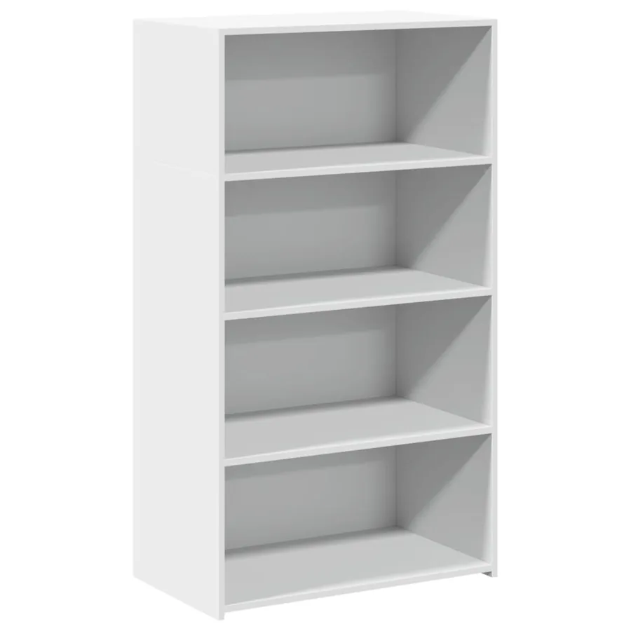 Buffet haut blanc 70x41x124 cm bois d'ingénierie - 2