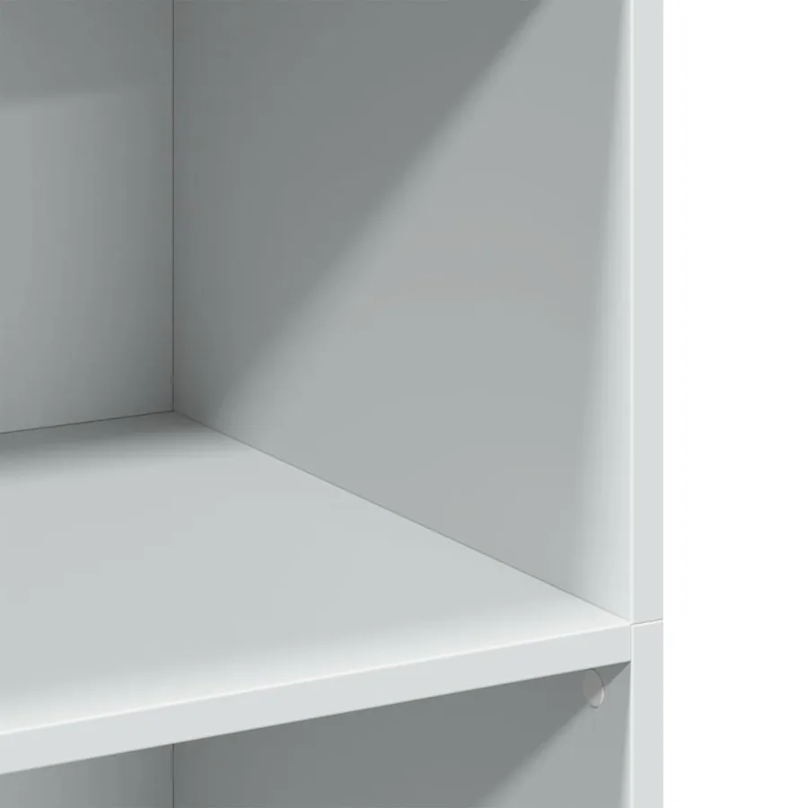 Buffet haut blanc 70x41x124 cm bois d'ingénierie - 7