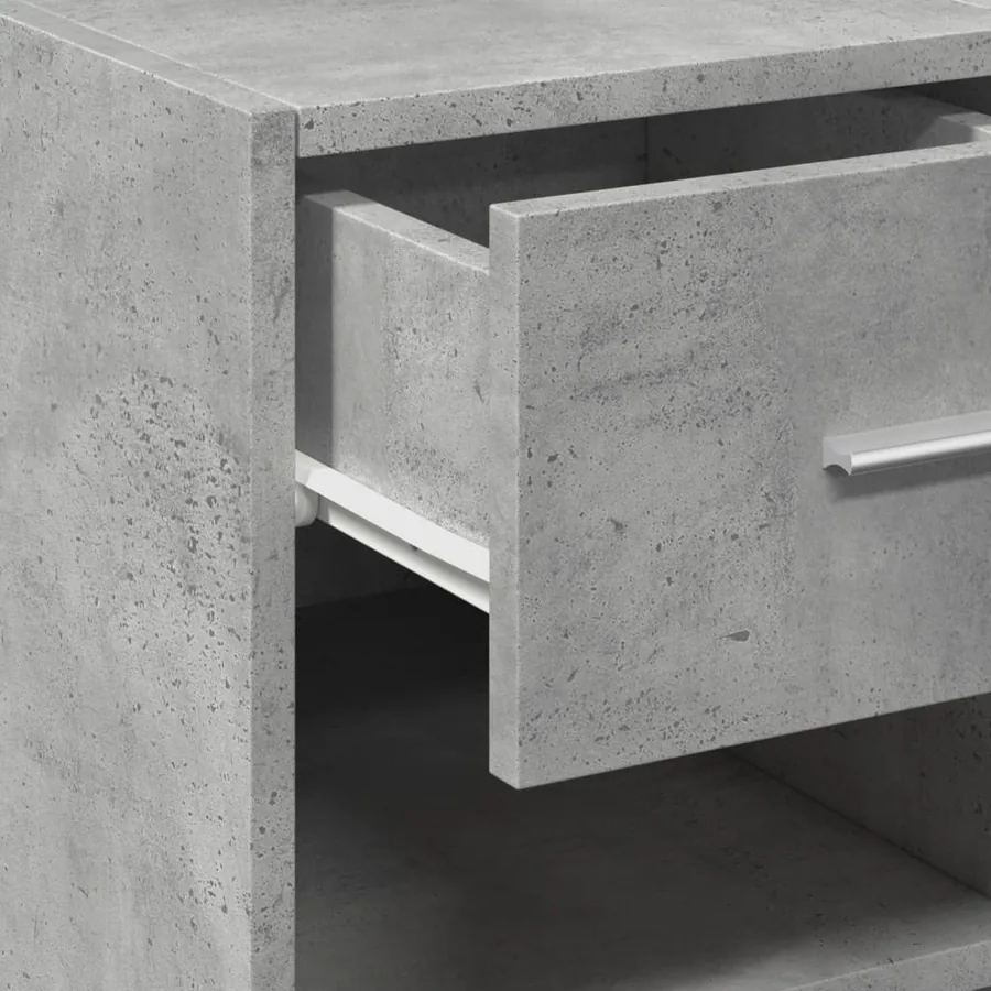 Buffet gris béton 45x42,5x93 cm bois d'ingénierie - 8