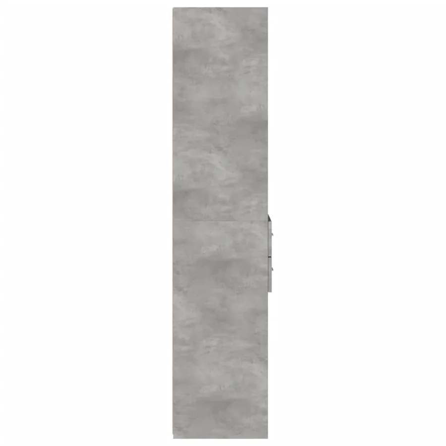 Buffet haut gris béton 40x42,5x185 cm bois d'ingénierie - 5