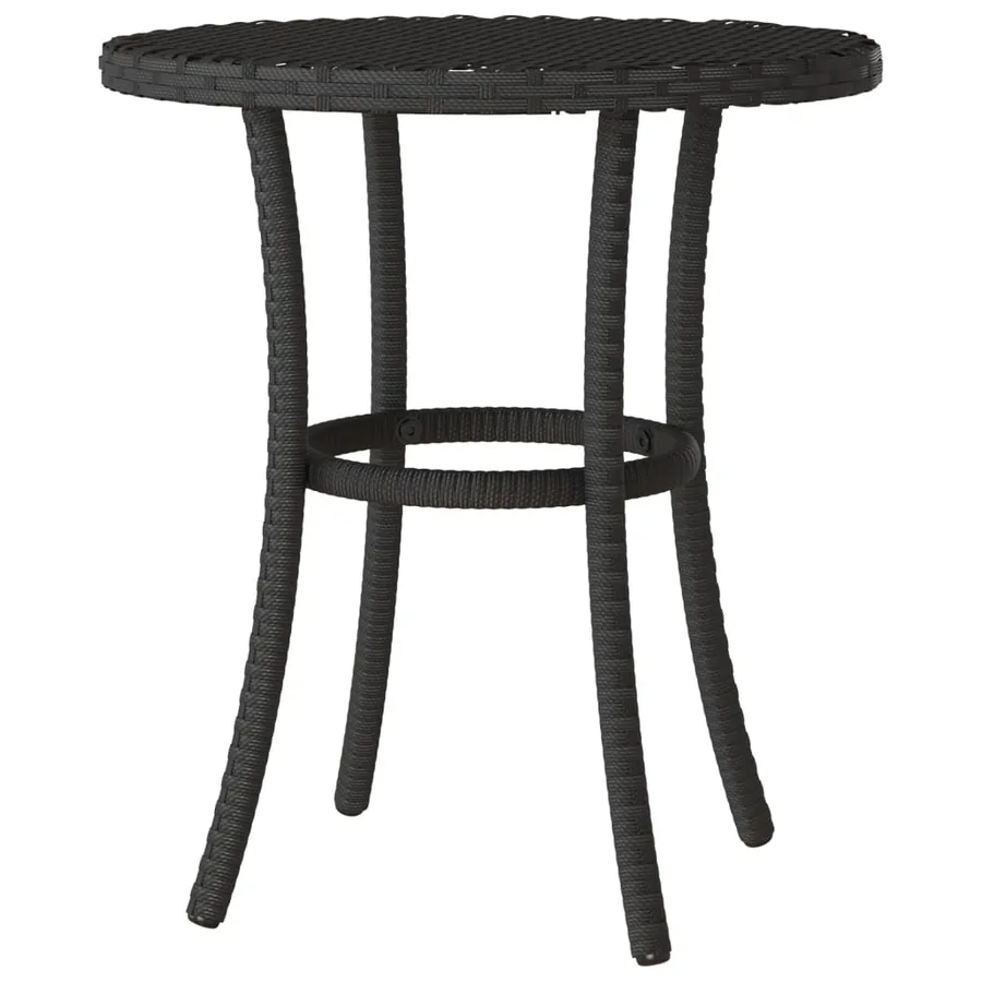 Ensemble de bistro 3 pcs avec coussins noir résine tressée - 9
