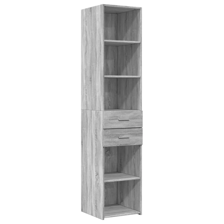 Buffet haut sonoma gris 40x42,5x185 cm bois d'ingénierie - 2
