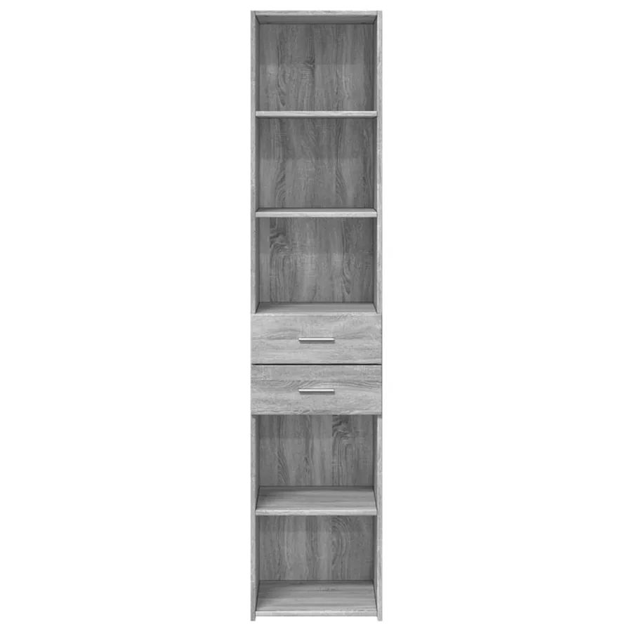 Buffet haut sonoma gris 40x42,5x185 cm bois d'ingénierie - 4