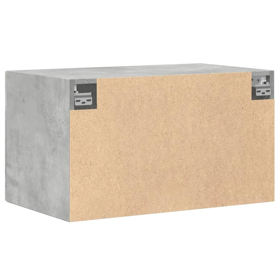 Armoire murale gris béton 70x42,5x40 cm bois d'ingénierie - 6