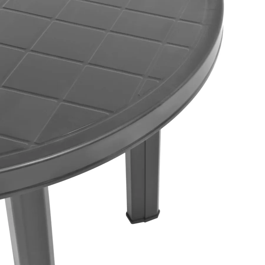 Table de jardin Anthracite 89 cm Plastique - 3