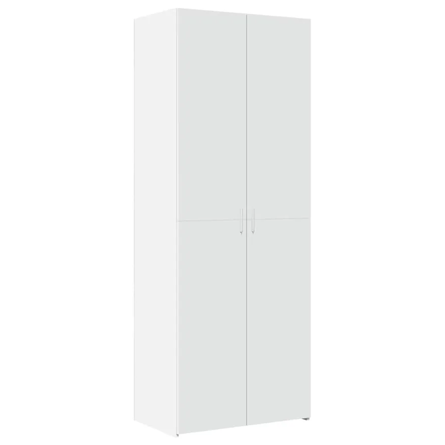 Buffet haut blanc 70x42,5x185 cm bois d'ingénierie - 2