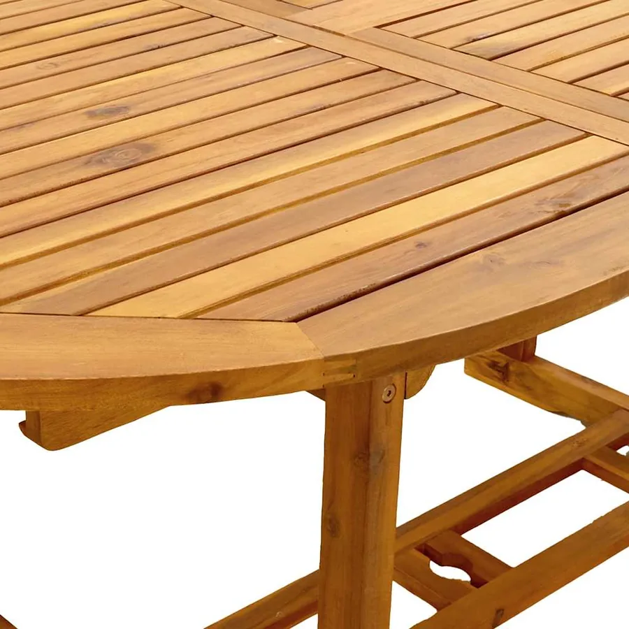Ensemble à manger de jardin 5pcs bois d'acacia solide textilène - 11
