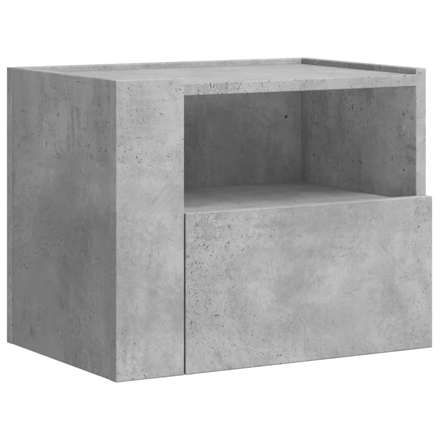 Tables de chevet murales 2 pcs gris béton 45x30x35 cm - 5