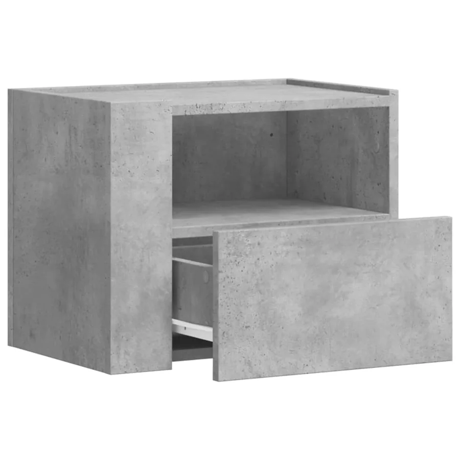 Tables de chevet murales 2 pcs gris béton 45x30x35 cm - 8