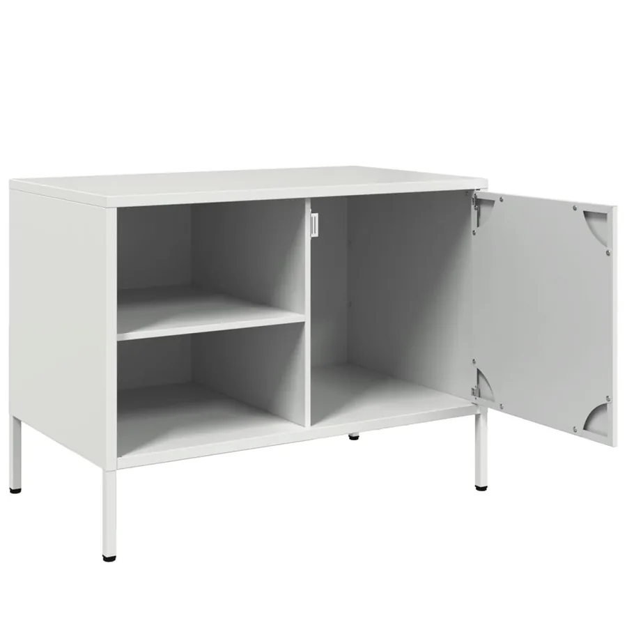 Meubles TV 2 pcs blanc 68x39x50,5 cm acier - 10