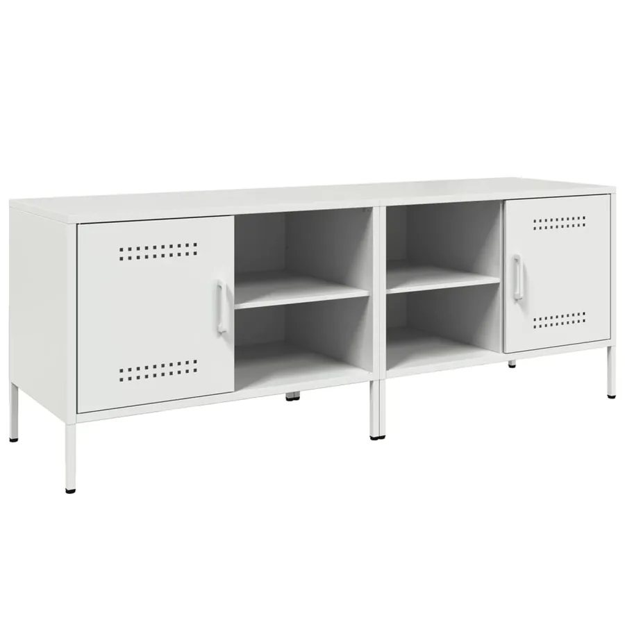 Meubles TV 2 pcs blanc 68x39x50,5 cm acier - 2