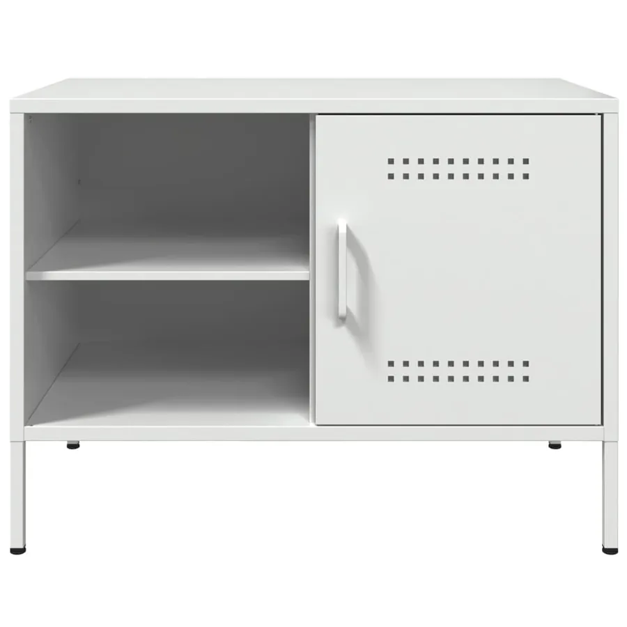 Meubles TV 2 pcs blanc 68x39x50,5 cm acier - 7