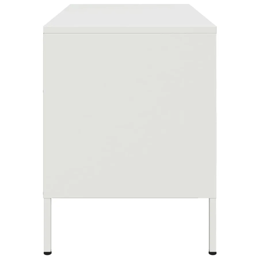 Meubles TV 2 pcs blanc 68x39x50,5 cm acier - 8