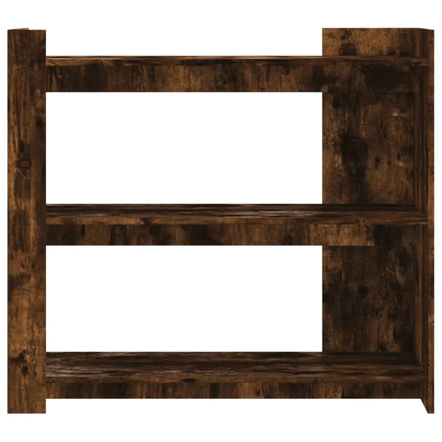 Table console chêne fumé 100x35x90 cm bois d'ingénierie - 4